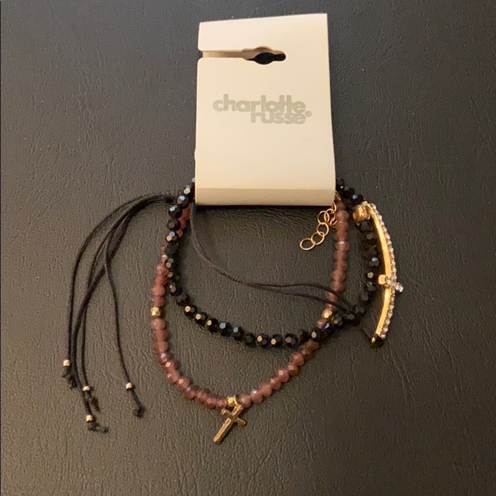 🆕: Charlotte Russe  Bracelet Pack - Beaded / Cross / Crosses / Accessories